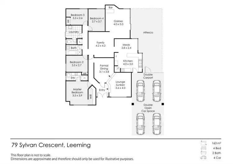 Floorplan of Homely house listing, 79 Sylvan Crescent, Leeming WA 6149