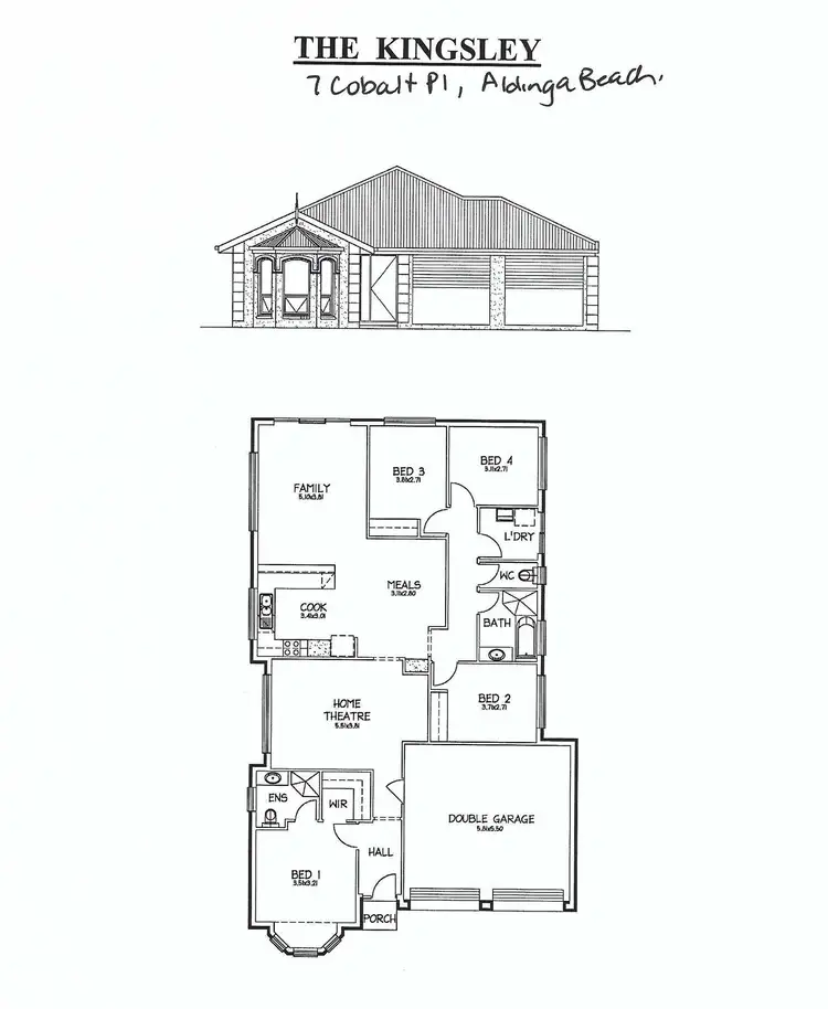 Floorplan of Homely house listing, 7 Cobalt Place, Aldinga Beach SA 5173