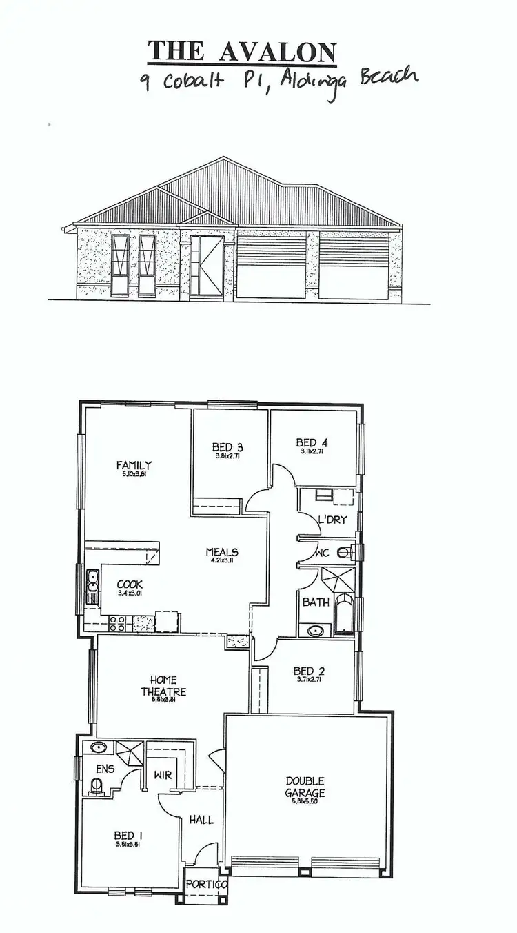 Floorplan of Homely house listing, 9 Cobalt Place, Aldinga Beach SA 5173