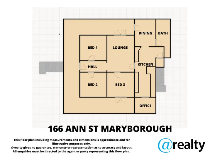 Floorplan of Homely rural property listing, 166 Ann Street, Maryborough QLD 4650