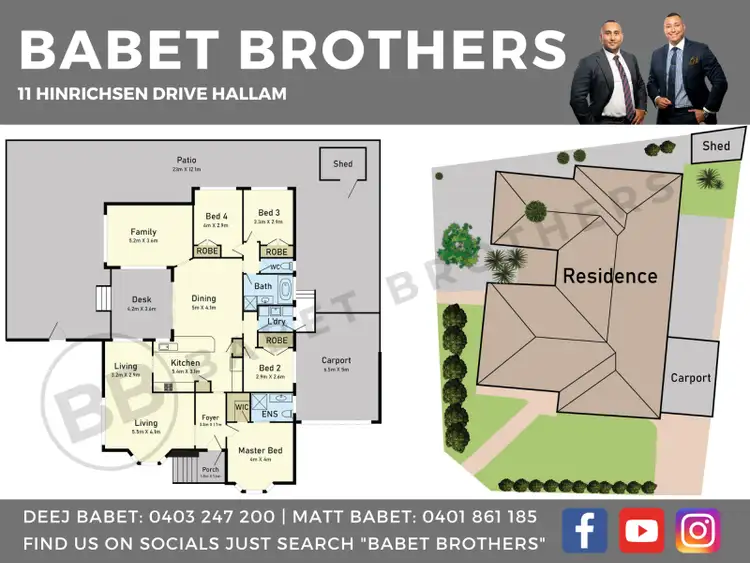 Floorplan of Homely house listing, 11 Hinrichsen Drive, Hallam VIC 3803