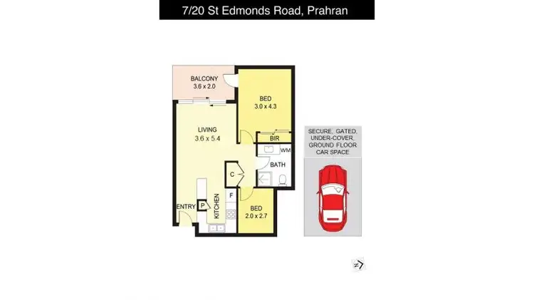 Floorplan of Homely apartment listing, 7/20 St Edmonds Road, Prahran VIC 3181