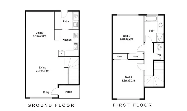 Floorplan of Homely townhouse listing, 4/40-42 Boultwood Street, Coffs Harbour NSW 2450