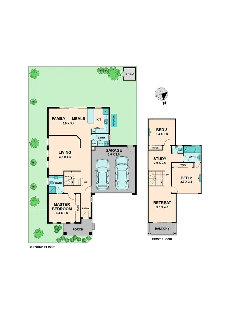 Floorplan of Homely townhouse listing, 14/32 Rutledge Street, Kilmore VIC 3764