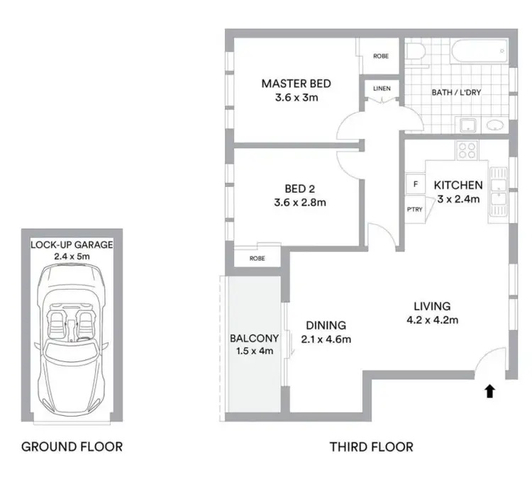 Floorplan of Homely unit listing, 25/6 Maclaurin Crescent, Chifley ACT 2606