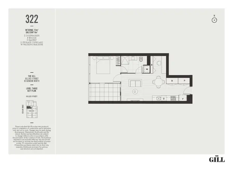 Floorplan of Homely apartment listing, 322 2 Gillies Street, Essendon North VIC 3041