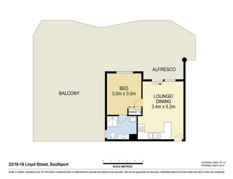 Floorplan of Homely apartment listing, 23/16-18 LLOYD, Southport QLD 4215