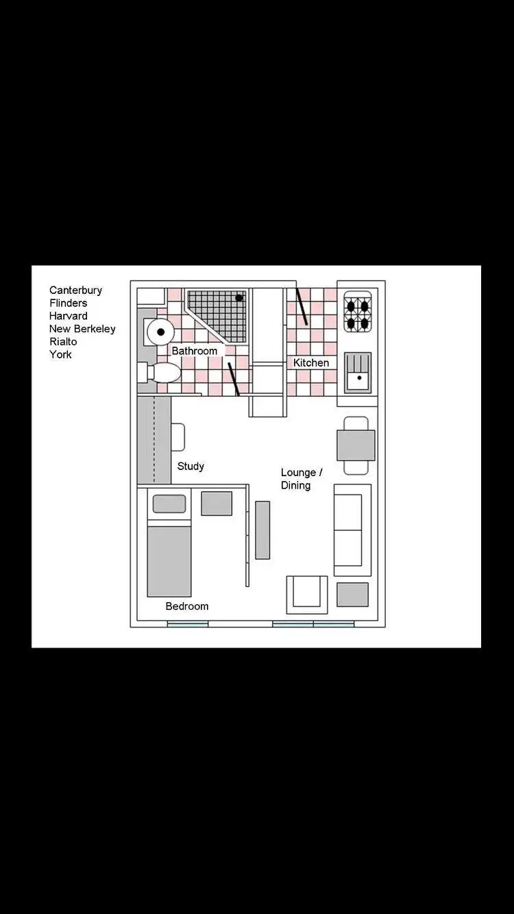 Floorplan of Homely apartment listing, 3205/590 Lygon Street, Carlton VIC 3053