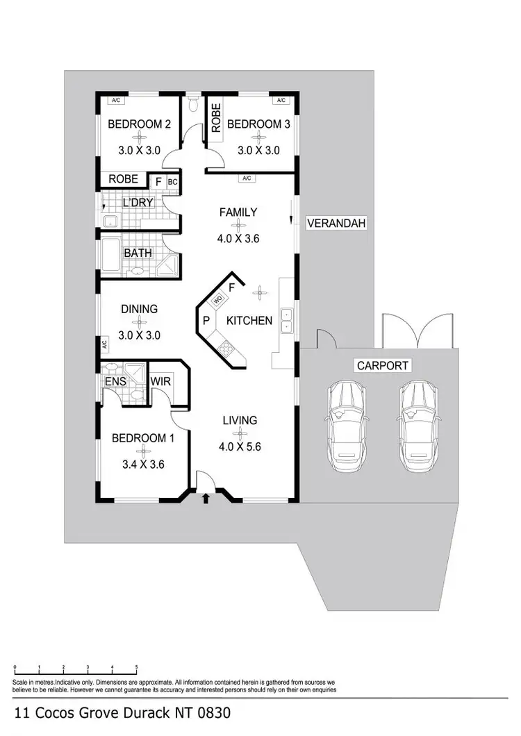 Floorplan of Homely house listing, 11 Cocos Grove, Durack NT 830