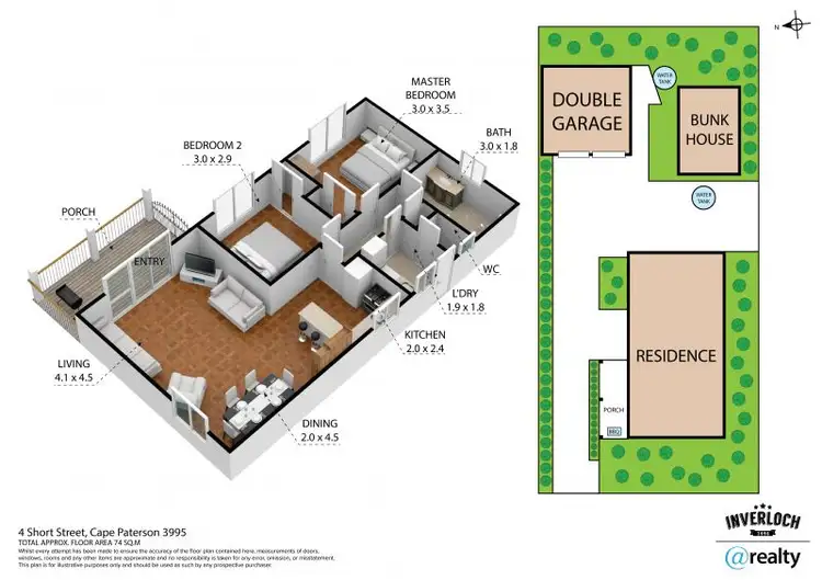 Floorplan of Homely house listing, 4 Short Street, Cape Paterson VIC 3995