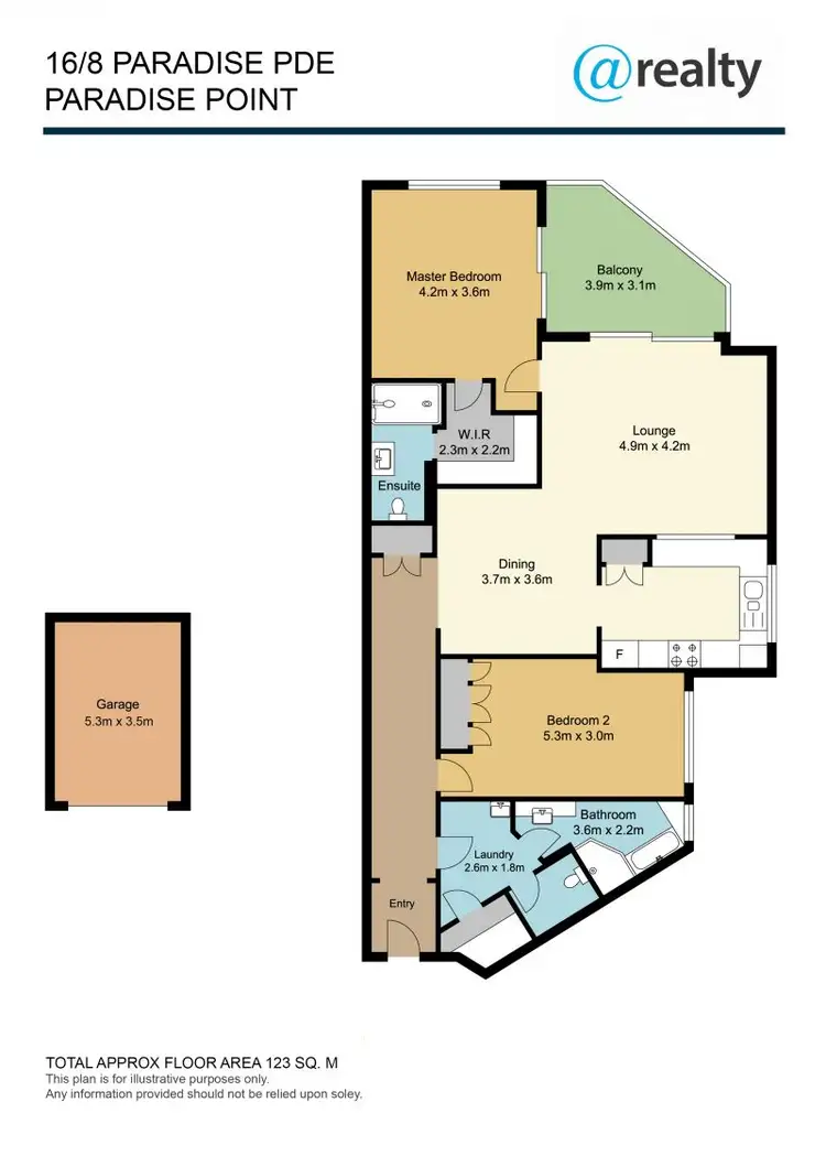Floorplan of Homely apartment listing, Unit 16/8 Paradise Parade, Paradise Point QLD 4216