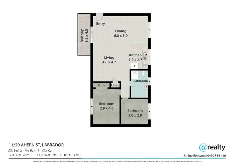 Floorplan of Homely unit listing, 11/29 Ahern Street, Labrador QLD 4215