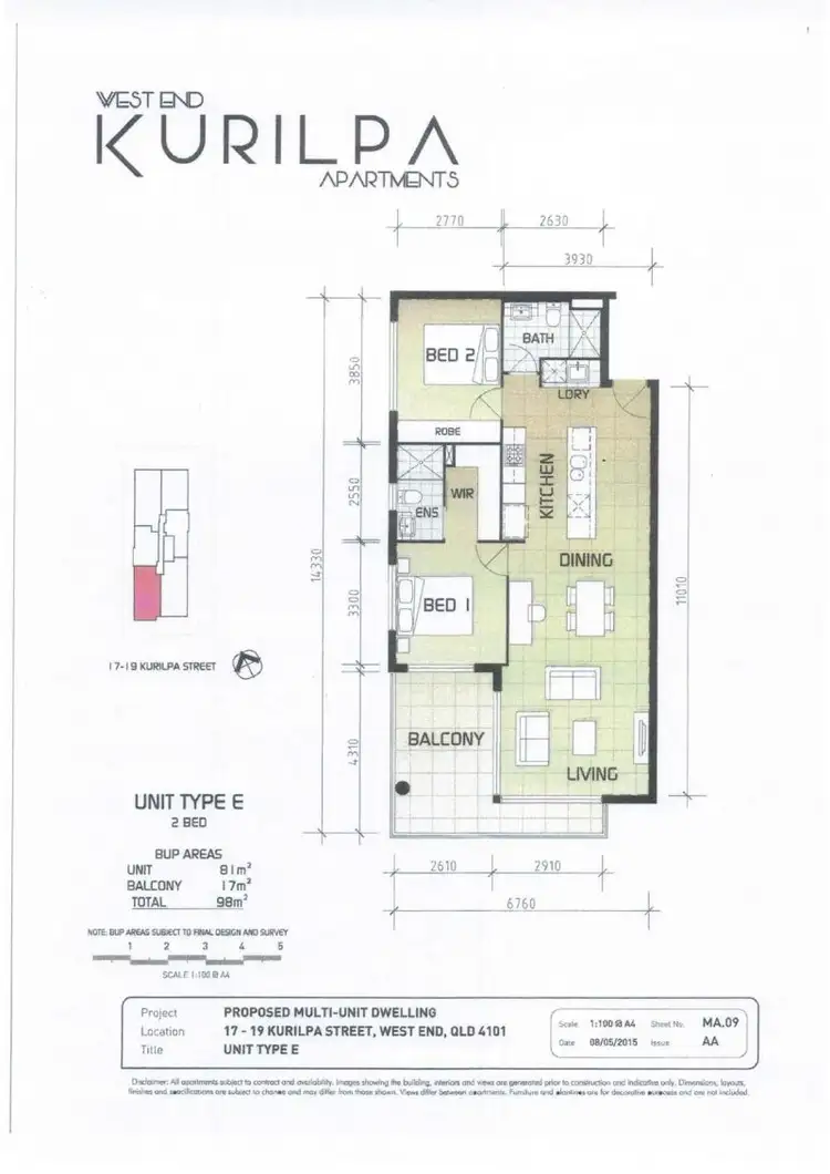 Floorplan of Homely unit listing, 501/17-19 Kurilpa Street, West End QLD 4101