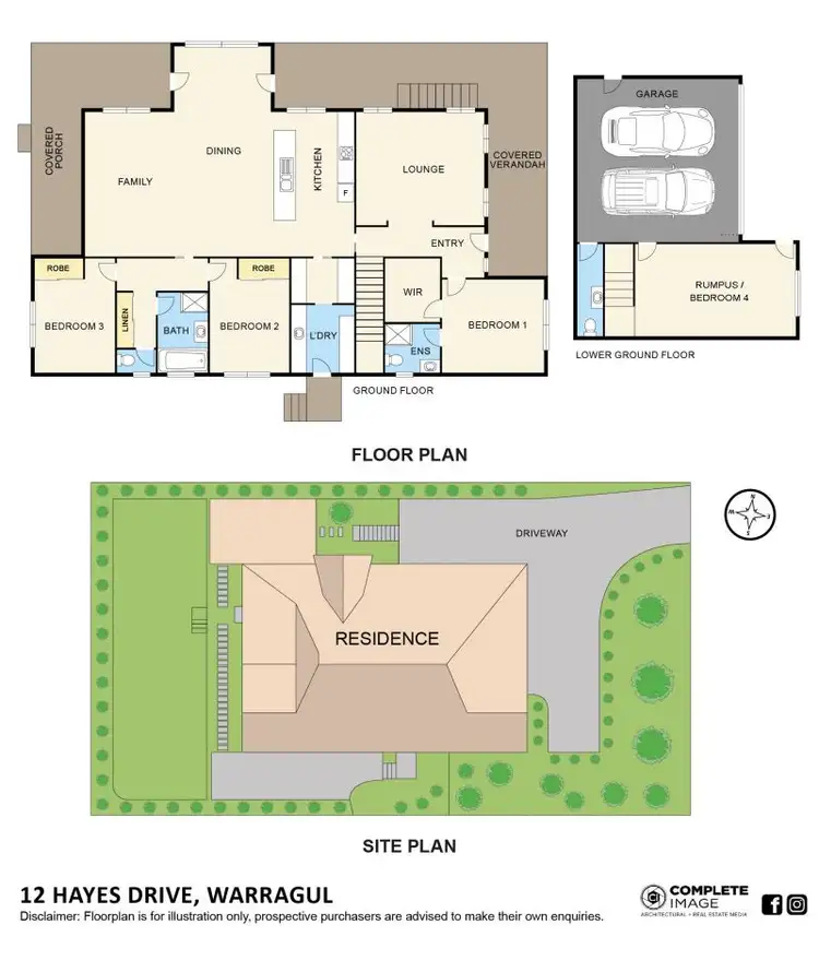 Floorplan of Homely house listing, 12 Hayes Drive, Warragul VIC 3820