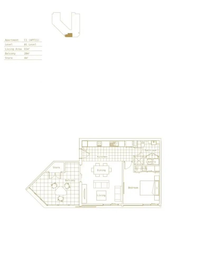 Floorplan of Homely apartment listing, 11/22 Heirisson Way, North Coogee WA 6163