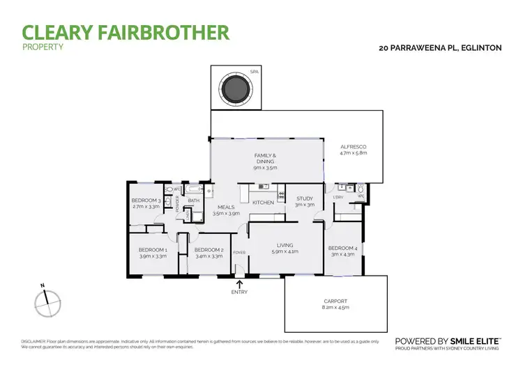 Floorplan of Homely house listing, 20 Parraweena Place, Eglinton NSW 2795