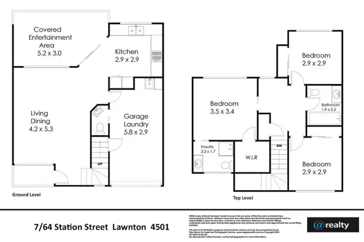 Floorplan of Homely townhouse listing, 7/64 Station Road, Lawnton QLD 4501