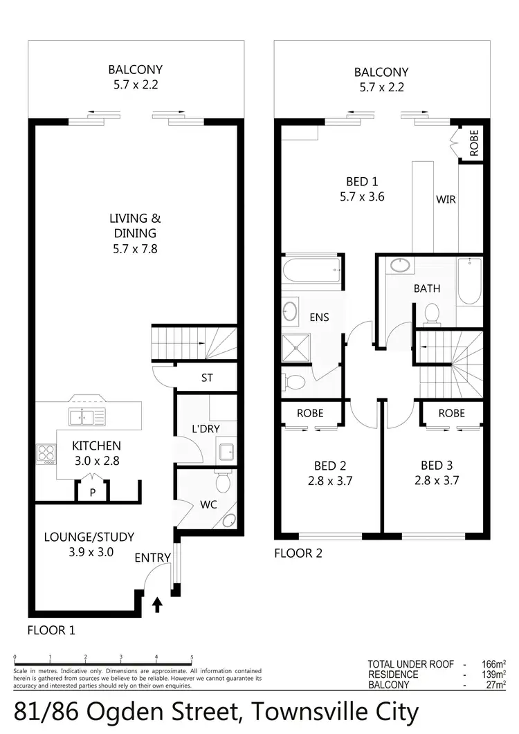 Floorplan of Homely apartment listing, 81/86-124 Ogden Street, Townsville City QLD 4810