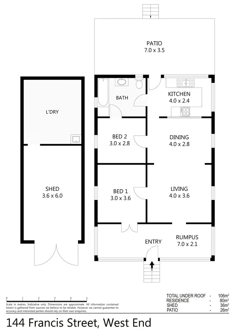 Floorplan of Homely house listing, 144 Francis Street, West End QLD 4810