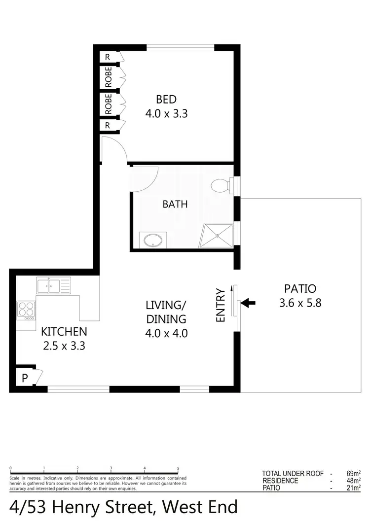 Floorplan of Homely unit listing, 4/53 Henry Street, West End QLD 4810