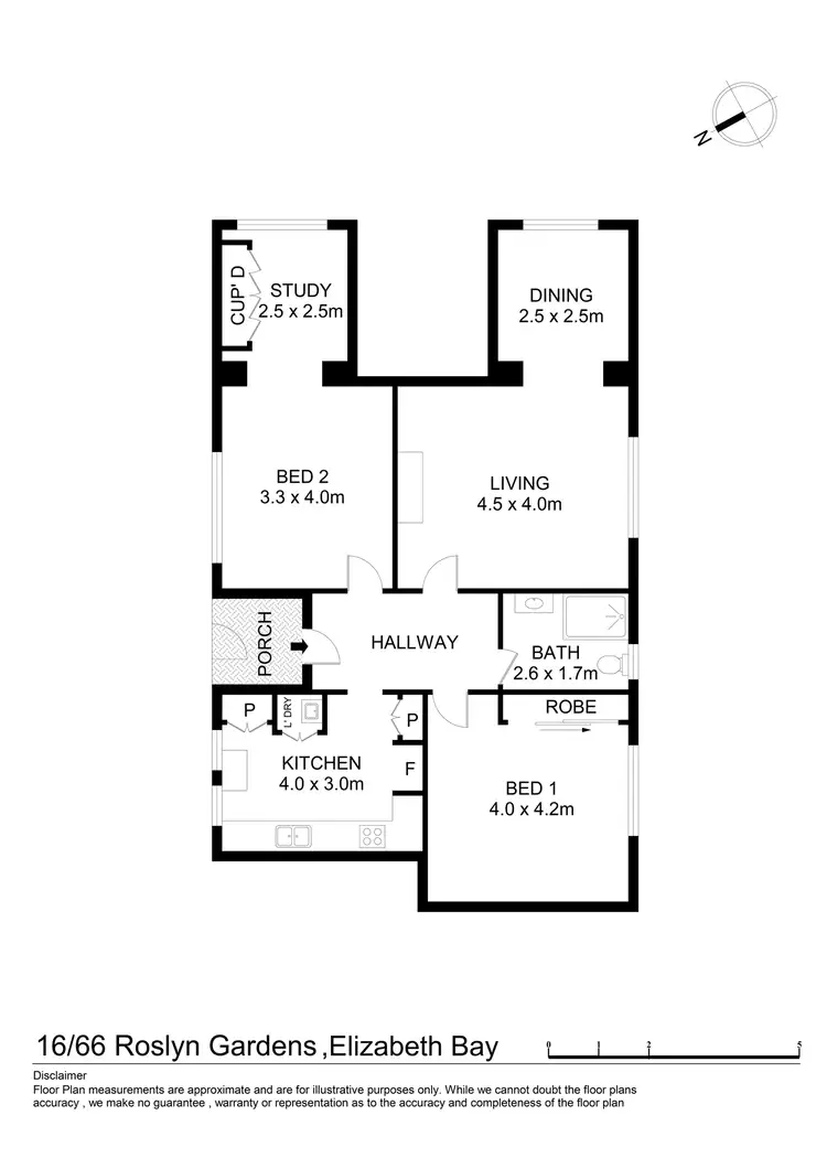 Floorplan of Homely apartment listing, 16/66 Roslyn Gardens, Rushcutters Bay NSW 2011