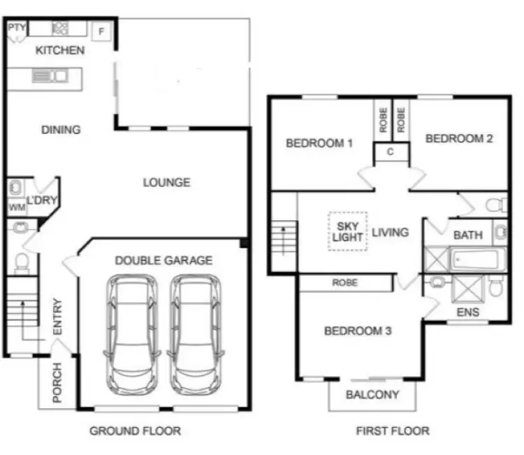 Floorplan of Homely townhouse listing, 35 Rush Lily Drive, Officer VIC 3809