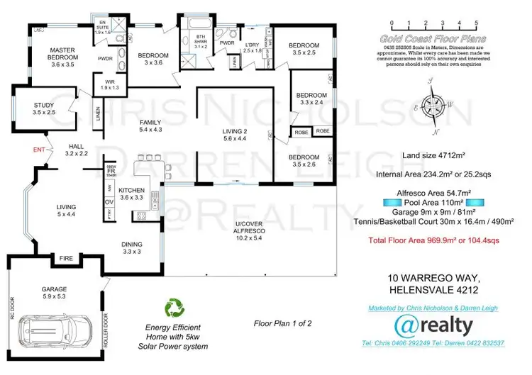 Floorplan of Homely house listing, 10 Warrego Way, Helensvale QLD 4212