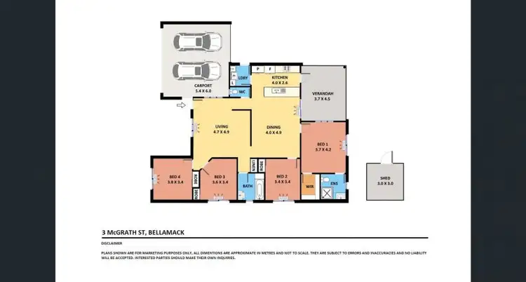 Floorplan of Homely house listing, 3 McGrath Street, Bellamack NT 832