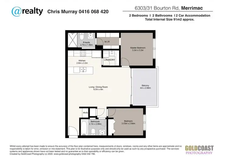 Floorplan of Homely apartment listing, 6303/31 Bourton Road, Merrimac QLD 4226