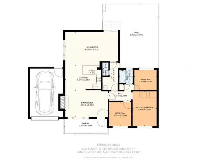 Floorplan of Homely house listing, 9 Richard Place, Orelia WA 6167