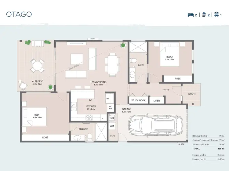 Floorplan of Homely retirement listing, 95/11 McIntosh Crescent, Woolgoolga NSW 2456