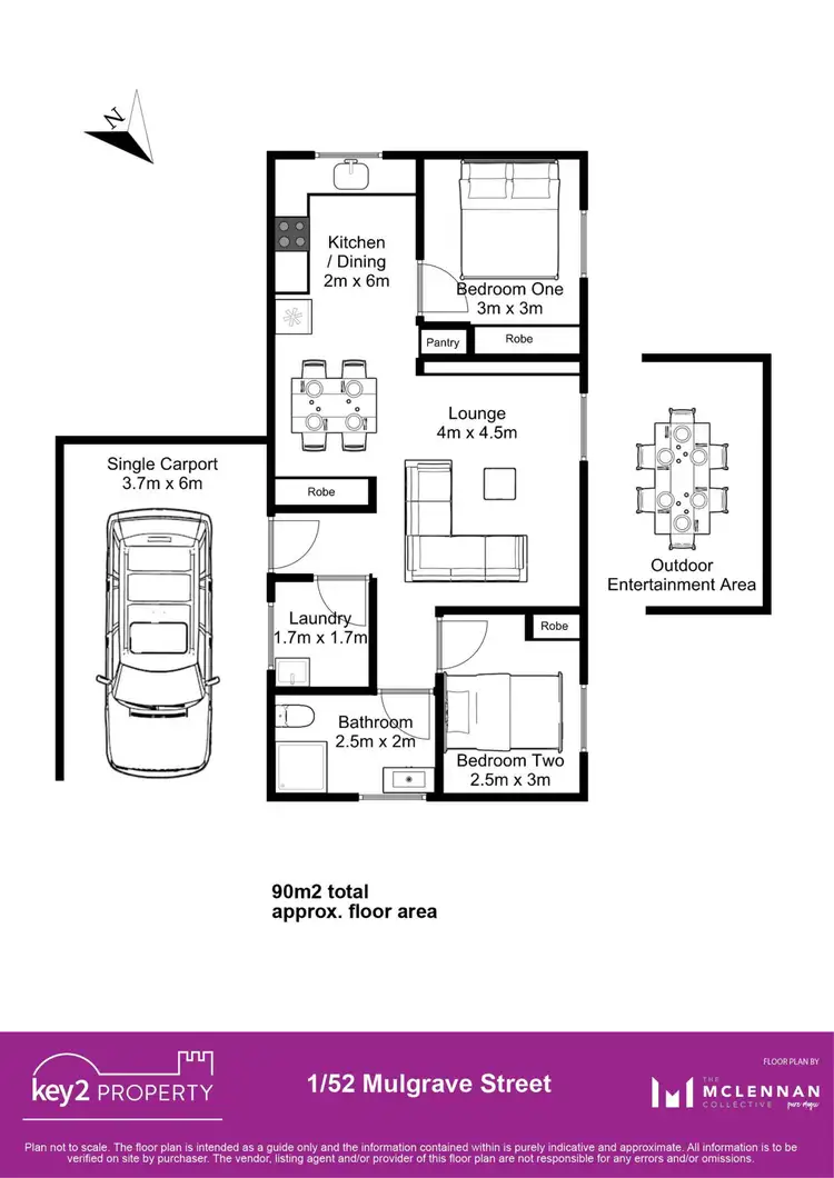 Floorplan of Homely unit listing, 1/52 Mulgrave Street, South Launceston TAS 7249