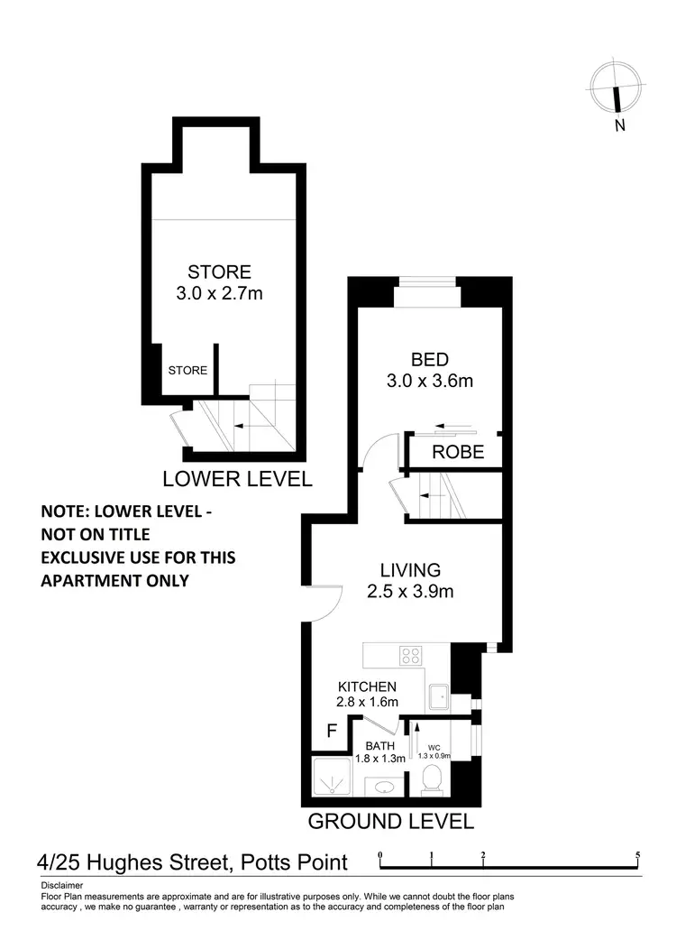 Floorplan of Homely apartment listing, 4/25 Hughes Street, Potts Point NSW 2011