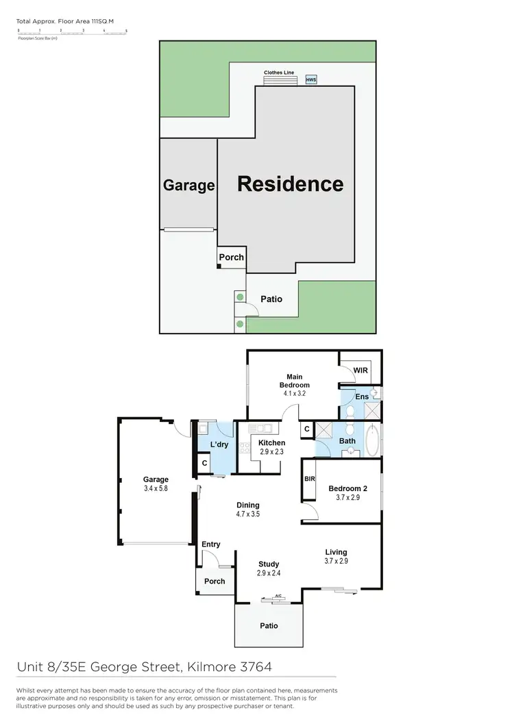 Floorplan of Homely unit listing, 8/35E George Street, Kilmore VIC 3764