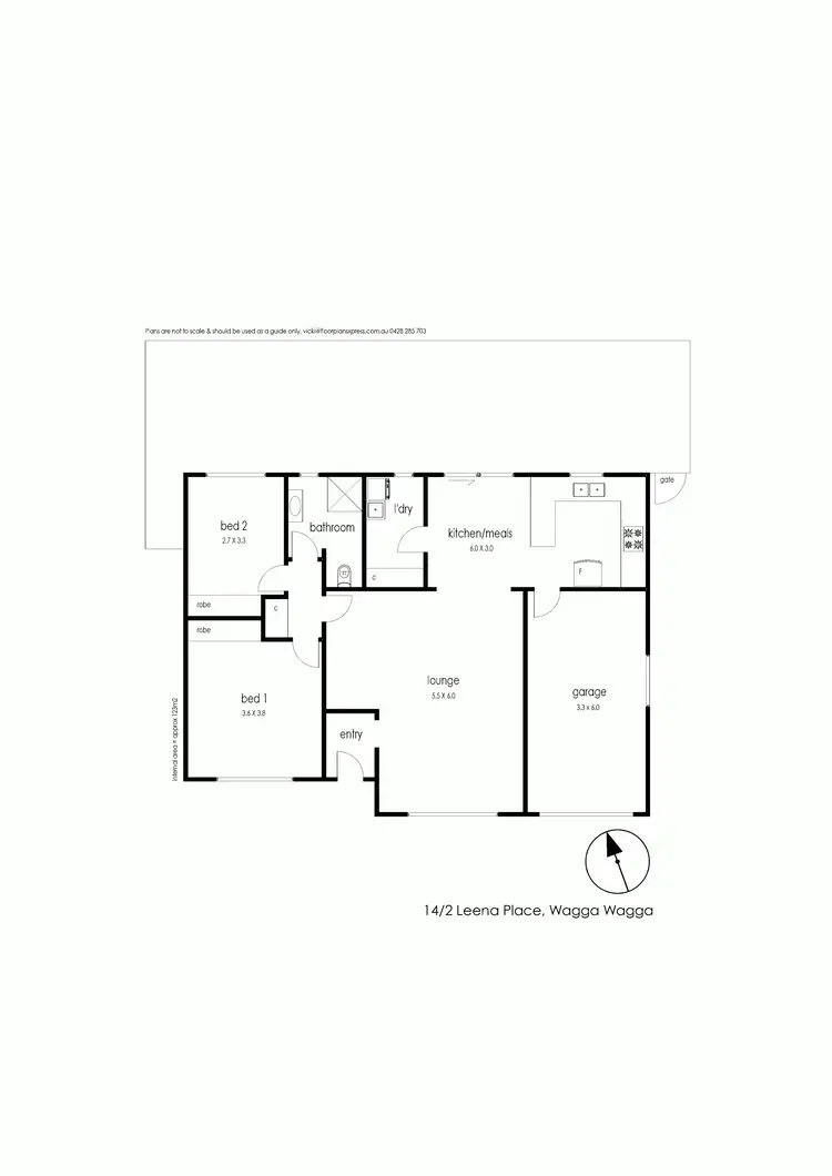 Floorplan of Homely villa listing, 14/2 Leena Place, Wagga Wagga NSW 2650