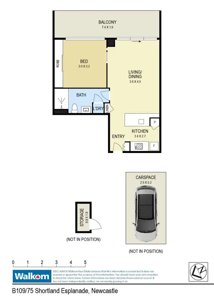 Floorplan of Homely apartment listing, 109/75 Shortland Esplanade, Newcastle NSW 2300