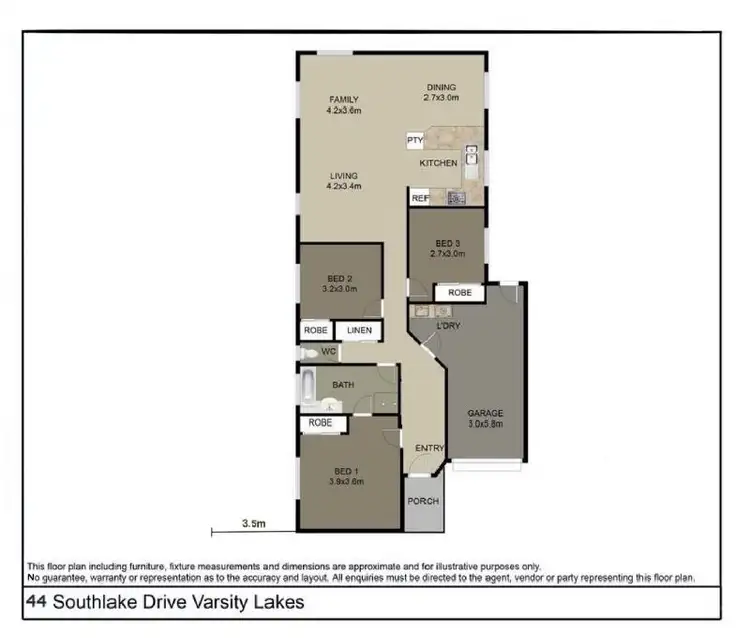 Floorplan of Homely house listing, 44 Southlake Drive, Varsity Lakes QLD 4227