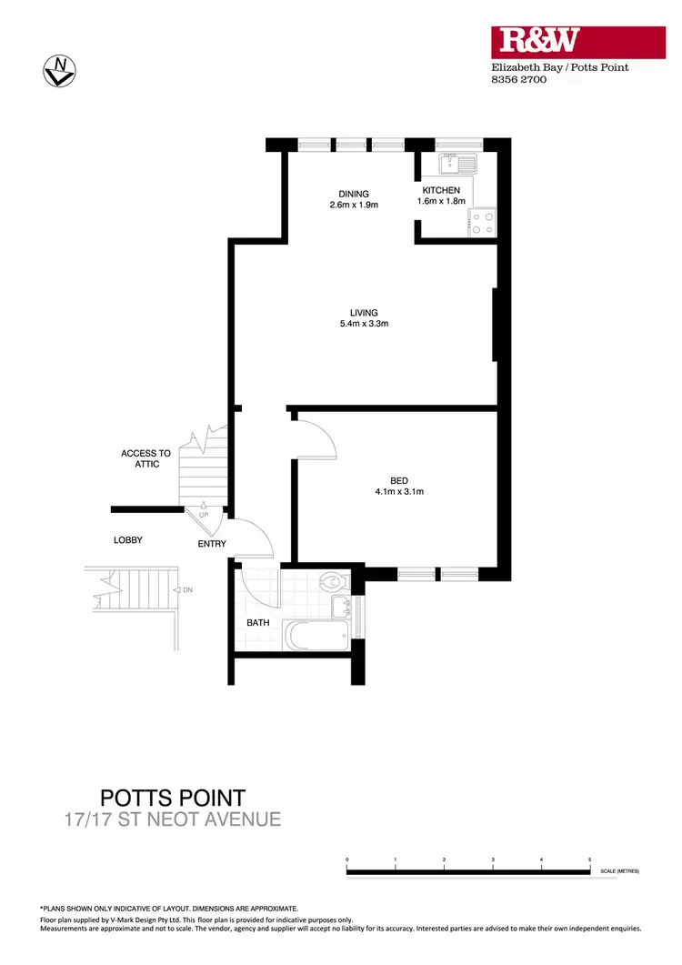 Floorplan of Homely apartment listing, 17/17 St Neot Avenue, Potts Point NSW 2011