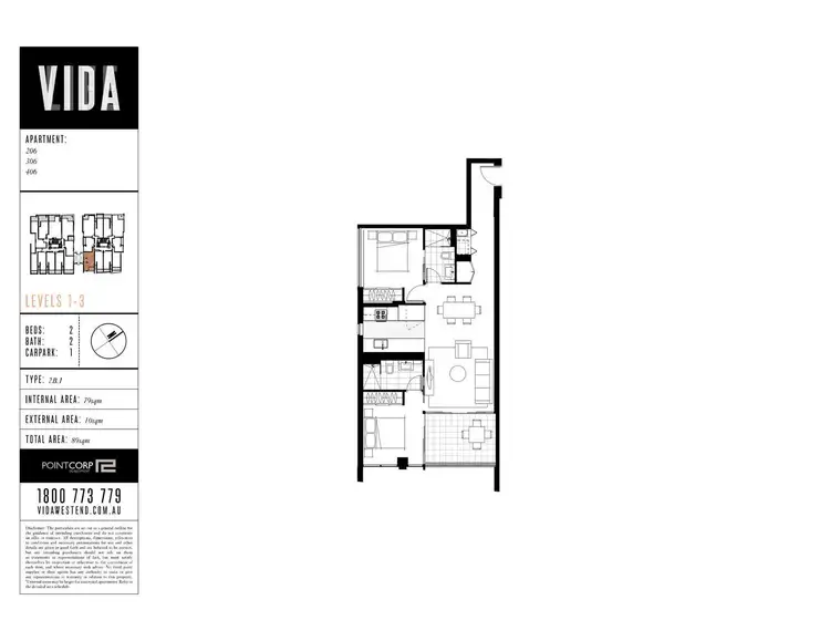 Floorplan of Homely apartment listing, 206/21 Buchanan Street, West End QLD 4101