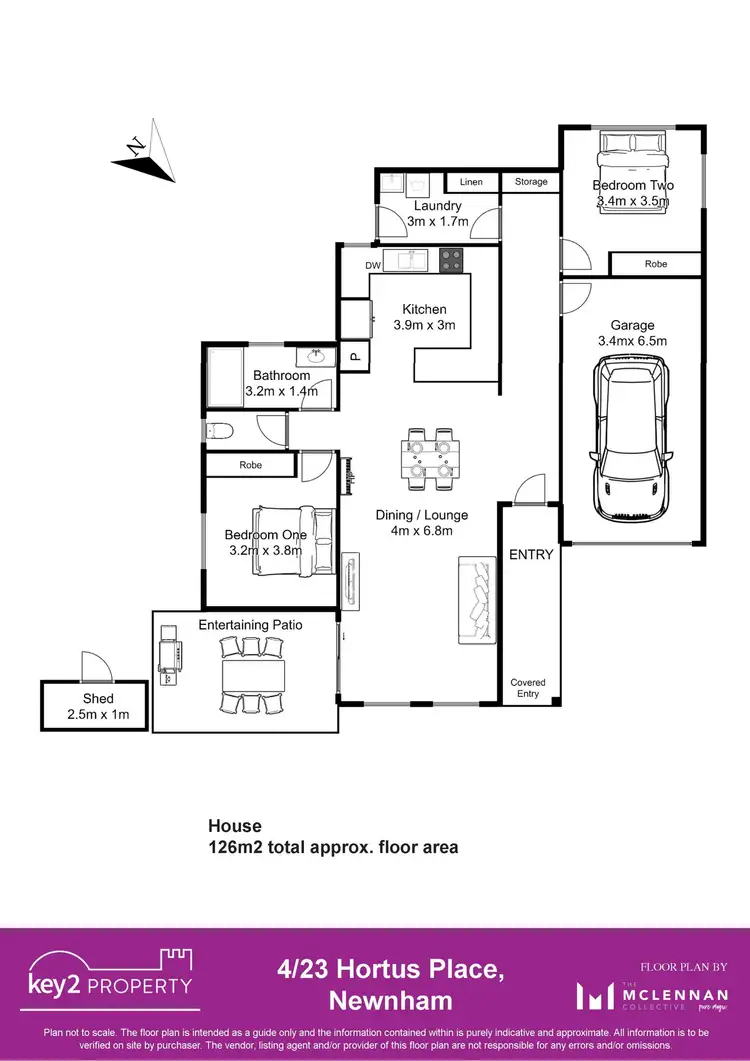 Floorplan of Homely unit listing, 4/23 Hortus Place, Newnham TAS 7248