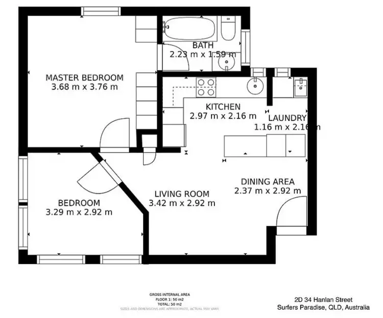 Floorplan of Homely apartment listing, 12/34 Hanlan Street, Surfers Paradise QLD 4217