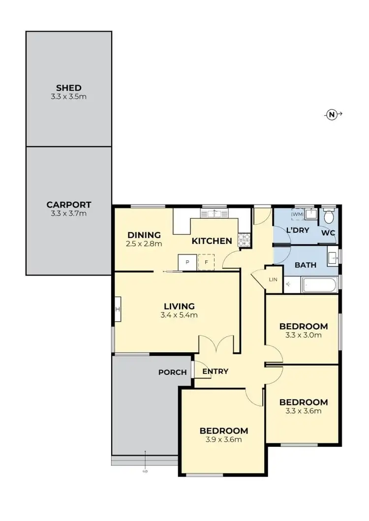 Floorplan of Homely house listing, 13 Vincent Street, Deer Park VIC 3023