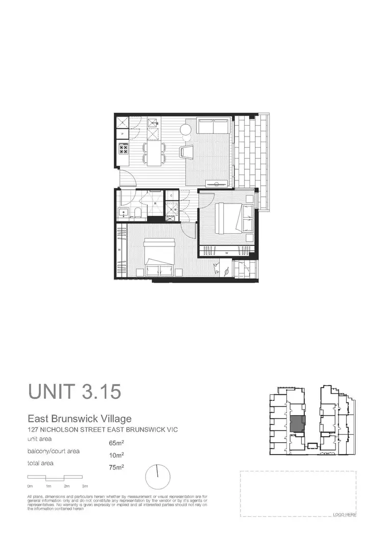 Floorplan of Homely apartment listing, 315/127 Nicholson Street, Brunswick East VIC 3057