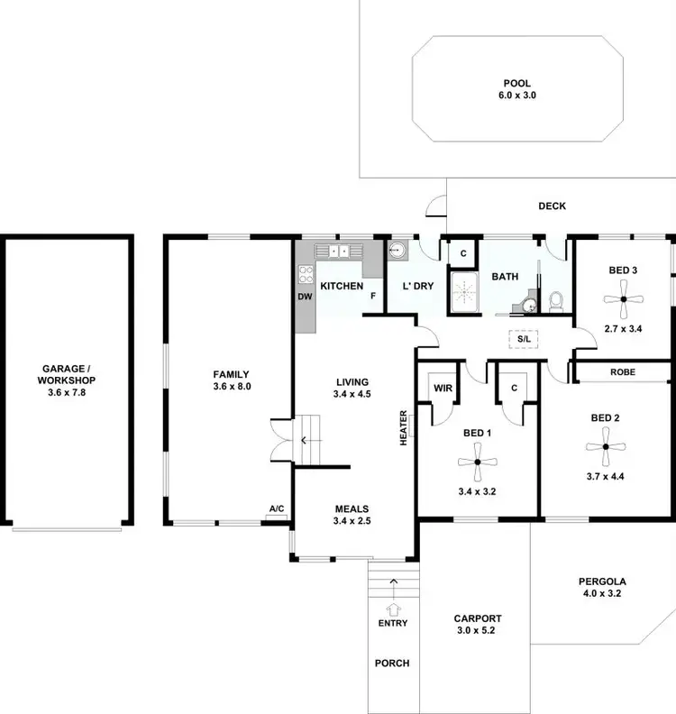 Floorplan of Homely house listing, 23 Bayvue Crescent, Ridgehaven SA 5097
