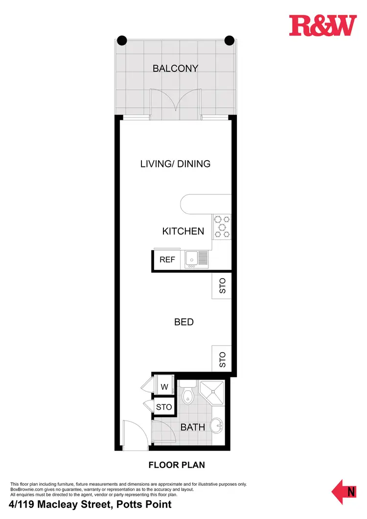 Floorplan of Homely apartment listing, 4/119 Macleay Street, Potts Point NSW 2011