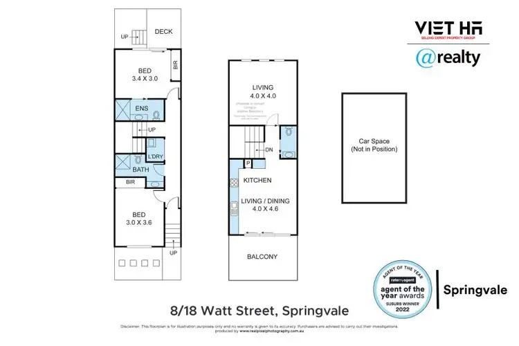 Floorplan of Homely townhouse listing, 8/18 Watt Street, Springvale VIC 3171