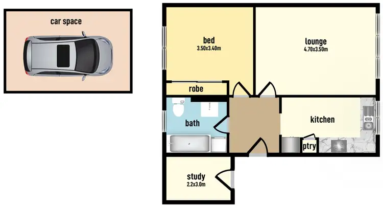 Floorplan of Homely apartment listing, 15/168 Power Street, Hawthorn VIC 3122