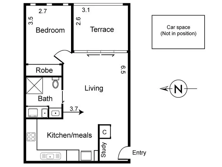Floorplan of Homely apartment listing, 4/55 Islington Street, Collingwood VIC 3066