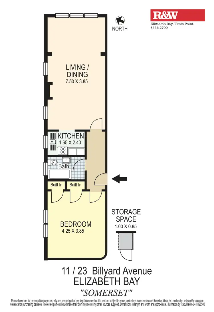 Floorplan of Homely apartment listing, 11/23 Billyard Avenue, Elizabeth Bay NSW 2011