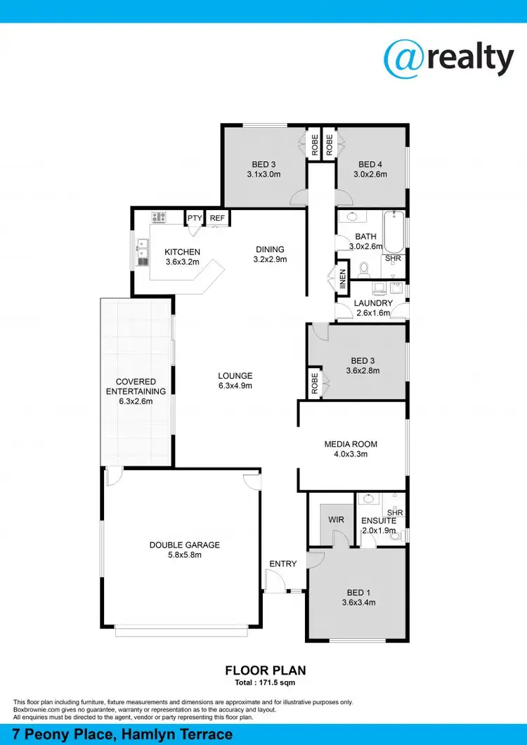 Floorplan of Homely house listing, 7 Peony Place, Hamlyn Terrace NSW 2259
